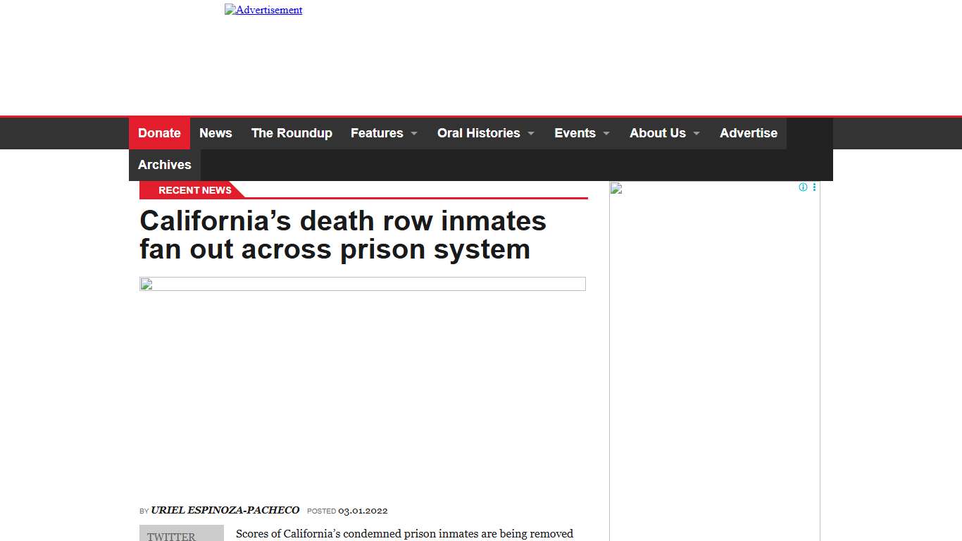 California's death row inmates fan out across prison system - Capitol Weekly | Capitol Weekly | Capitol Weekly: The Newspaper of California State Government and Politics.